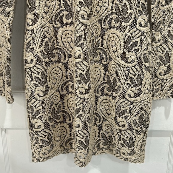 Pins and Needles Lace Crochet Open Back Long Sleeve Body Con Mini Dress - Small - Picture 7 of 11